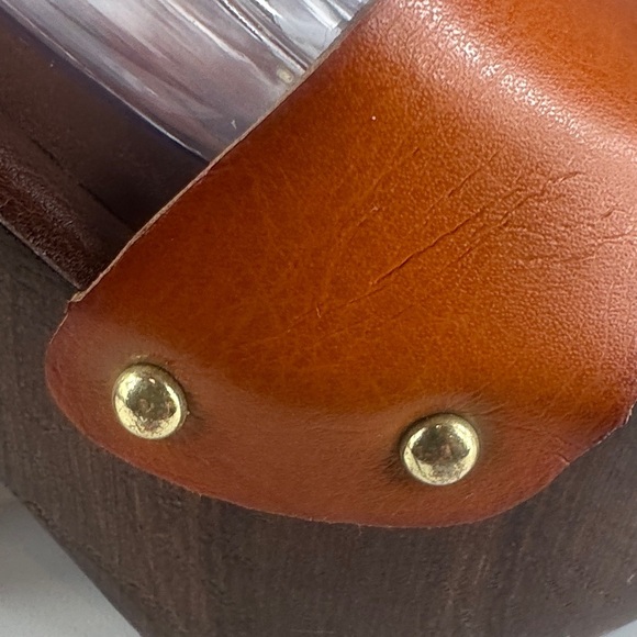 Vintage Mossimo Faux Wooden Heels with Orange Strap - Picture 8 of 15